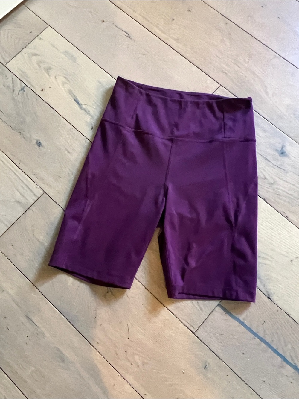 girlfriend collective Plum High-Rise Bike Shorts